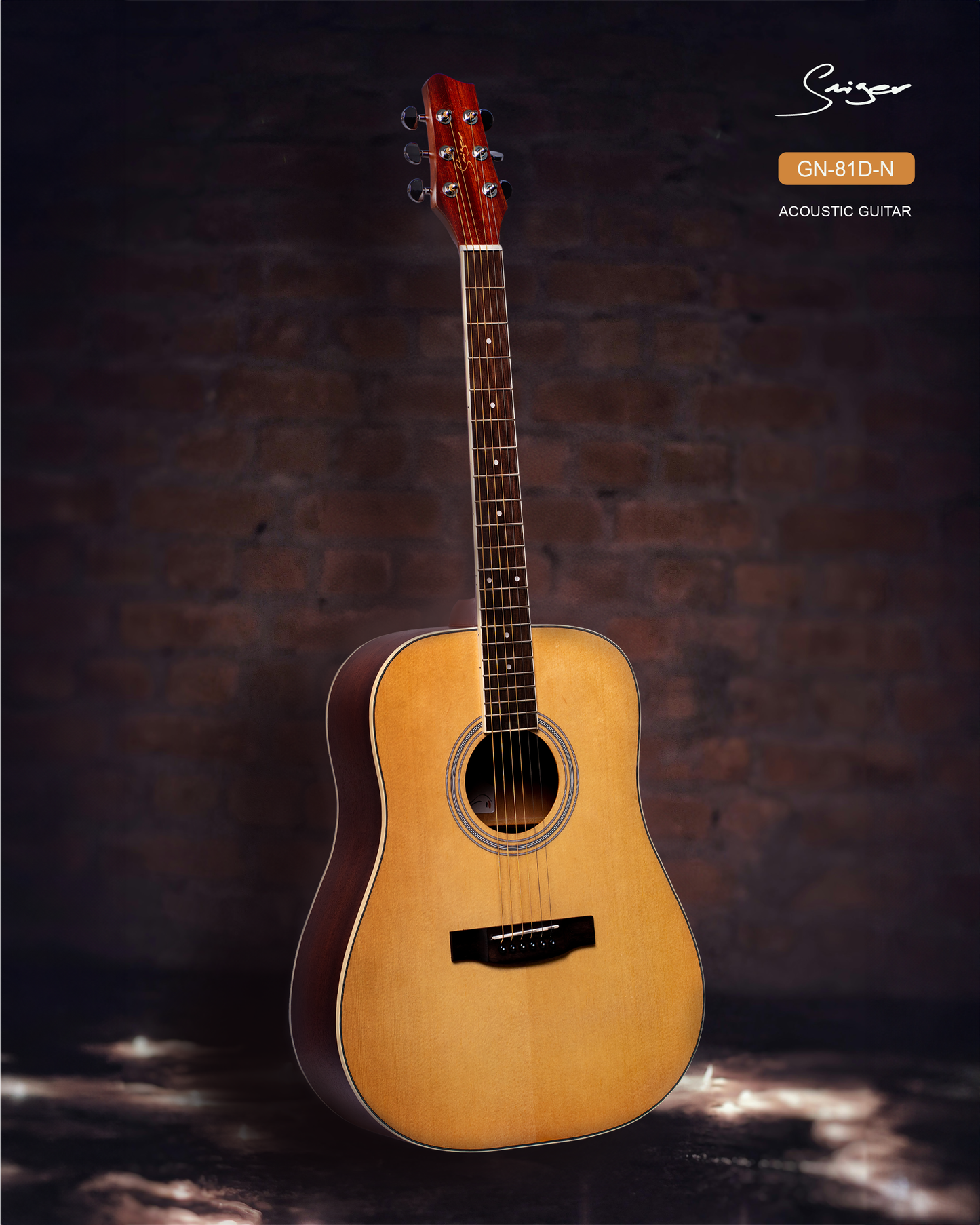 Smiger GN-81D Solid Top Acoustic Guitar